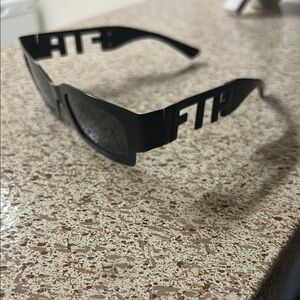 FTP. Black Sunglasses with Bold Lettering